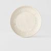 Jídelní talíř RIDGED ALABASTER 20,5 cm, s vysokým okrajem, MIJ