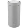 Termohrnek TO GO CLICK 200 ml, matná světle šedá, Stelton