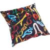 Dekorační polštář TOILETPAPER SNAKES 50 x 50 cm, černá, Seletti