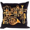 Dekorační polštář TOILETPAPER TRUMPETS 50 x 50 cm, černá, Seletti