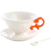 Šálek na čaj I-WARES, s podšálkem a lžičkou, oranžová, Seletti