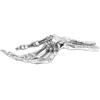 Dekorační figurka WUNDERKAMMER SKELETON HAND 24 cm, stříbrná, hliník, Seletti