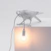 Stolní lampa BIRD PLAYING 33 cm, bílá, Seletti