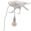 Stolní lampa BIRD PLAYING 33 cm, bílá, Seletti