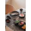 Jídelní talíř NORDIC KITCHEN 26 cm, ovál, černá, kamenina, Eva Trio