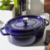 Hrnec 4,2 l, oválný, tmavě modrá, litina, Staub