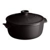Hrnec FLAME 26 cm, 4 l, antracitová, keramika, Emile Henry