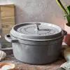 Hrnec 28 cm, 6,7 l, grafitově šedá, litina, Staub