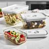 Vakuovací dózy na potraviny FRESH & SAVE, sada 3 ks, bílá, sklo, Zwilling