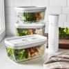 Vakuovací dózy na potraviny FRESH & SAVE, sada 3 ks, bílá, sklo, Zwilling