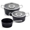 Sada hrnců ADAMANT, skleněné poklice, sada 3 ks, nepřilnavý povrch, Fissler