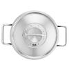 Kastrol ADAMANT 18 cm, 2 l, s nerezovou poklicí, nepřilnavý povrch, Fissler