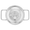 Hrnec PURE 16 cm, 1,9 l, s nerezovou poklicí, nerez, Fissler