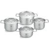 Sada hrnců PURE, nerezové poklice, sada 4 ks, nerez, Fissler