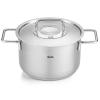 Hrnec PURE 20 cm, 3,6 l, s nerezovou poklicí, nerez, Fissler