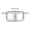 Kastrol PURE 20 cm, 2,4 l, se skleněnou poklicí, nerez, Fissler