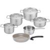 Sada hrnců PURE, s pánví, sada 6 ks, nerez, Fissler