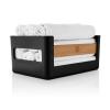 Kuchyňský organizér NORDIC KITCHEN 27 x 19 cm, černá, plast/bambus, Eva Trio