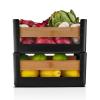 Kuchyňský organizér NORDIC KITCHEN 27 x 19 cm, černá, plast/bambus, Eva Trio