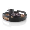 Servírovací tác NORDIC KITCHEN 35 cm, černá, plast/bambus, Eva Trio
