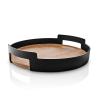 Servírovací tác NORDIC KITCHEN 35 cm, černá, plast/bambus, Eva Trio