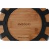 Košík na pečivo NORDIC KITCHEN 22 x 7 cm, černá, plast/bambus, Eva Trio