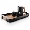 Servírovací tác NORDIC KITCHEN 50 x 35 cm, černá, plast/bambus, Eva Trio