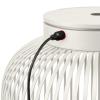 Přenosná stolní lampa LITO M 30,5 cm, LED, hedvábně šedá, ocel, Blomus
