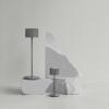 Přenosná stolní lampa FAROL MINI 19,5 cm, LED, satelitní šedá, hliník, Blomus