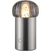 Přenosná stolní lampa IRIS 18 cm, LED, stříbrná, hliník, Blomus