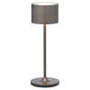 Přenosná stolní lampa FAROL MINI 19,5 cm, LED, spálený kov, hliník, Blomus