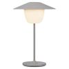 Přenosná stolní lampa ANI MINI 21 cm, LED, satelitní šedá, hliník, Blomus
