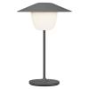 Přenosná stolní lampa ANI MINI 21 cm, LED, teplá šedá, hliník, Blomus