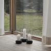 Svícen na kónickou svíčku HURRICANE 24 cm, černá, kamenina, Stelton