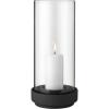 Svícen na kónickou svíčku HURRICANE 28 cm, černá, kamenina, Stelton