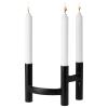 Svícen na kónickou svíčku ORA 20 cm, černá, nerezová ocel, Stelton