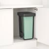 Vestavný odpadkový koš SORT & GO 2x 30 l, tmavě šedá / nefritově zelená, plast, Brabantia