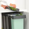 Vestavný odpadkový koš SORT & GO 2x 30 l, tmavě šedá / nefritově zelená, plast, Brabantia