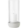 Svícen na kónickou svíčku HURRICANE 24 cm, písková, kamenina, Stelton