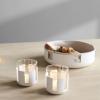 Svícen na čajovou svíčku LUNA 7 cm, jemně bílá, nerezová ocel / sklo , Stelton