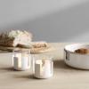 Svícen na čajovou svíčku LUNA 7 cm, jemně bílá, nerezová ocel / sklo , Stelton
