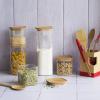 Dóza na potraviny PKV-007 2,2 l, sklo / bambus, Pebbly