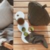 Dekorativní podnos SKAGEN 40 cm, šedá, mramor, Humdakin