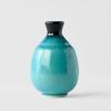 Láhev na saké INK & TURQUOISE 300 ml, modrá, keramika, MIJ