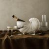 Sklenice na šampaňské RIPPLE 150 ml, sada 2 ks, šedá, ferm LIVING