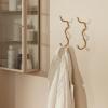 Háček na ručník CURVATURE 20 cm, mosaz, ferm LIVING