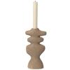 Svícen na kónickou svíčku YARA 19,5 cm, písková, kamenina, ferm LIVING