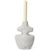 Svícen na kónickou svíčku YARA 17,5 cm, šedá, kamenina, ferm LIVING