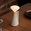 Přenosná stolní lampa MANTLE 19 cm, bílá, nerezová ocel, Tala