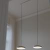 Závěsná lampa ASTERIA PLUS 43 cm, černá / zlatá, hliník, Umage